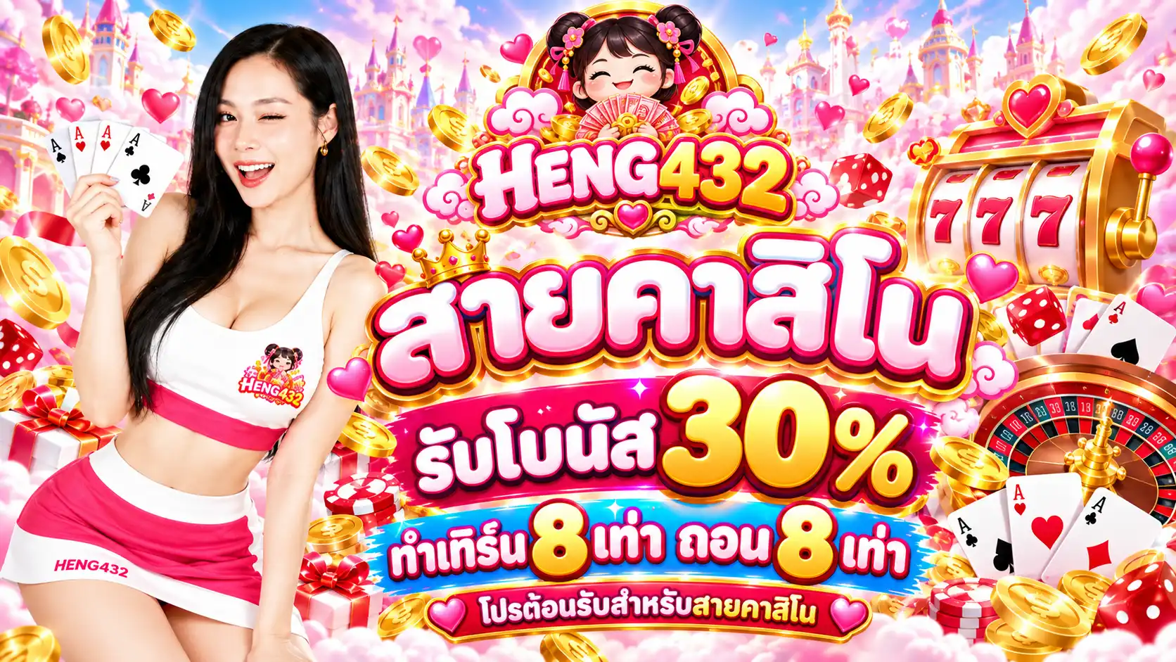 เฮง432 เว็บตรงโบนัสแน่น ใช้ API แท้ทุกยูส บริการไวไม่เอาเปรียบ