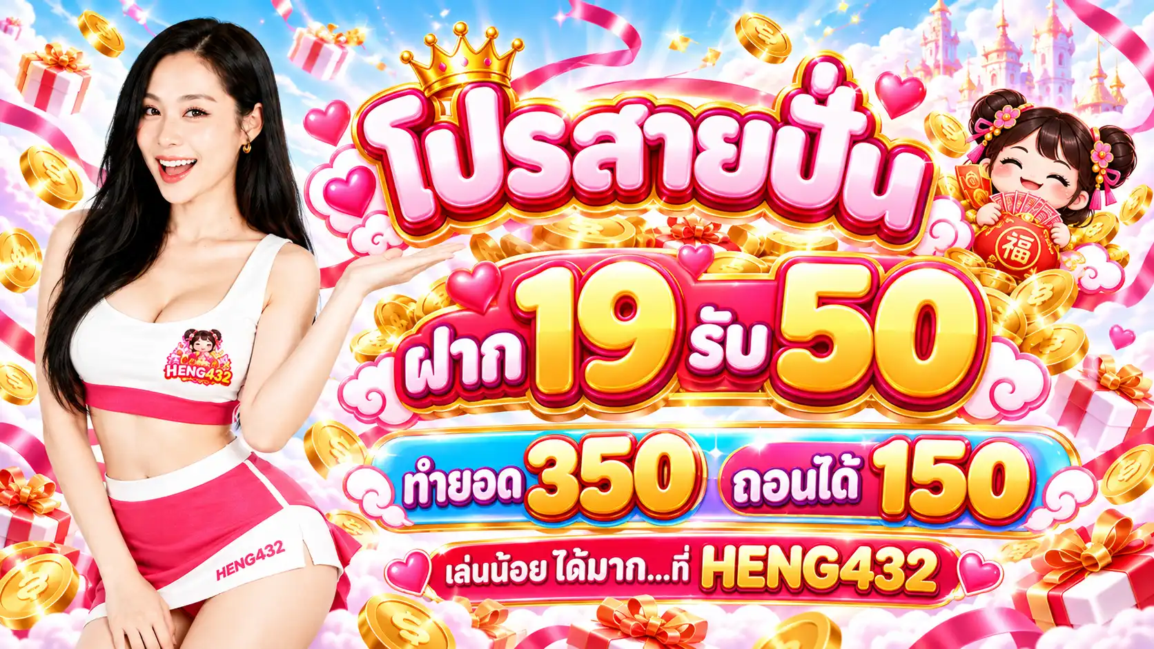 เฮง432 เว็บตรงโบนัสแน่น ใช้ API แท้ทุกยูส บริการไวไม่เอาเปรียบ