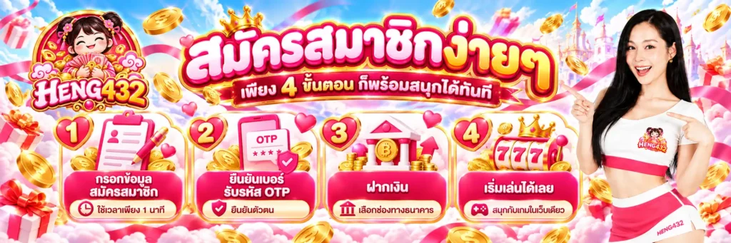 เฮง432 เว็บตรงโบนัสแน่น ใช้ API แท้ทุกยูส บริการไวไม่เอาเปรียบ